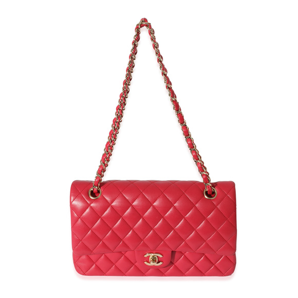Chanel Dark Pink Lambskin Medium Flap Bag - Picture 2 of 7